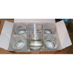 Lot de 6 verres trois rivi�res - 20 cl - �criture dor�e - verres � rhum neufs