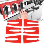 Lot de 6 verrous de s�curit� pour boutons de cuisini�re � gaz, protections en silicone pour boutons de ...