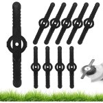 Lot de 60 lames de rechange en plastique noir de 14 cm pour d�broussailleuse, accessoires pour d�broussailleus ...