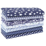 Lot de 7 carr�s de tissu en coton pour loisirs cr�atifs, patchwork, quilting, couture et bricolage (50 ...