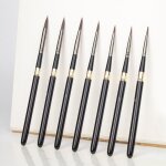 Lot de 7 pinceaux de voyage aquarelle kit pinceau aquarelle pointe ronde pinceaux lavis aquarelle voyage ...