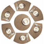 Lot de 7 set de table en forme de coin 1 rond central en vinyle lavable r�sistant � la chaleur tapis ...