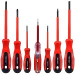 Lot de 7 tournevis isol�s 1000 v en acier cr - v de qualit� sup�rieure avec embouts magn�tiques en oxyde ...