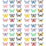 Lot de 72 dcorations de gteaux en forme de papillons pour cupcakes et desserts