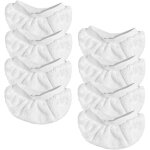Lot de 8 accessoires pour nettoyeurs vapeur portables : housse en microfibre compatible avec les nettoyeurs ...