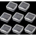 Lot de 8 bo�tes de rangement transparentes en plastique pour perles, cartes et autres accessoires de ...