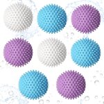 Lot de 8 boule de s�che - linge pour machine � laver, boule de lavage pour machine � laver, boules de ...