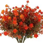 Lot de 8 bouquets de fleurs artificielles d'automne, d�corations de verdure int�rieures et ext�rieures ...