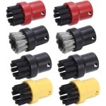 Lot de 8 brosses rondes pour nettoyeur vapeur karcher sc1 sc2 sc3 sc4 sc5 sc7 en nylon et acier inoxydable ...