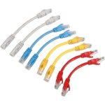 Lot de 8 c�bles de raccordement ethernet cat6 courts de 0, 15 m pour r�seau internet lan haut d�bit avec ...