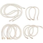 Lot de 8 cha�nes de perles d'imitation 30 / 60 / 90 / 120 cm pour sac � main, cha�ne de rechange avec ...