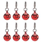 Lot de 8 clochettes pour collier de chien et chat, sac à dos en toile Lot de 8 clochettes pour collier de chien et chat, sac à dos en toile