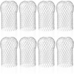 Lot de 8 crapaudine de gouttire en aluminium, filtres de gouttire flexible et durable pour maison avant ...