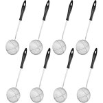 Lot de 8 �puisettes pour fondue, passoire de cuisine en acier inoxydable avec poign�es, passoire de cuisine ...
