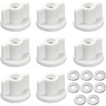 Lot de 8 fixations pour abattant de wc - filetage m6 - �crou arri�re et rondelles - pi�ces de rechange ...