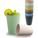 Lot de 8 gobelets en plastique incassable avec 8 couleurs vives ? passe au lave - vaisselle et au micro ...