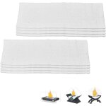 Lot de 8 laines c�ramiques pour bio�thanol 30 x 10 x 1, 3 cm �ponge c�ramique pour accessoires de chemin�e ...