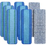 Lot de 8 lingettes de rechange pour balais bona, lavables et r�utilisables, en microfibre, pour parquets ...