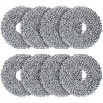 Lot de 8 lingettes de rechange pour robots roborock saros 10r / q revo / qrevo maxv / qrevo master / ...