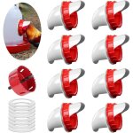 Lot de 8 mangeoires � poulet � monter soi m�me, automatiques, sans gaspillage, 8 ports, 1 scie cloche, ...