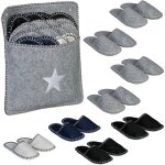 Lot de 8 paires de pantoufles pour les convives, semelle antidérapante, feutre, pochette pratique, multicolore ... Lot de 8 paires de pantoufles pour les convives, semelle antidérapante, feutre, pochette pratique, multicolore ...