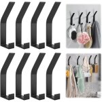 Lot de 8 patres pour mur, noires, patres modernes, porte - manteau avec vis invisibles galement sans ...
