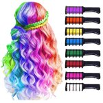 Lot de 8 peignes � craie pour coloration temporaire des cheveux des enfants, lavables