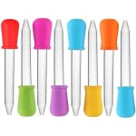 Lot de 8 pipettes en silicone de 5 ml pour liquides et boissons transparents, avec embouts � bulbe, adapt�es ...