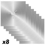 Lot de 8 prot�ges cuisini�re en aluminium 27x27cm