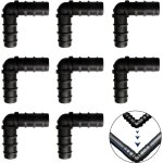 Lot de 8 raccords cannel�s de jardin de 13 mm (1 / 2 pouce), coudes � 90� en plastique pour tuyau d'arrosage ...