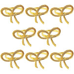 Lot de 8 ronds de serviette en alliage ajour�s en forme de fleur, porte - serviettes id�al pour les d�ners, ...