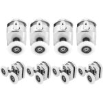 Lot de 8 roulettes pour porte de douche - roulettes cabine de douche en alliage de zinc - roulette porte ...