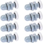 Lot de 8 roulettes de porte de douche en plastique durable pour porte de salle de bain en verre pour ...