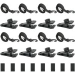 Lot de 8 sangles de maintien et pinces pour enrouleur bches piscine, accessoires enrouleur de couverture ...