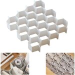Lot de 8 s�parateurs de tiroir en nid d'abeille pour sous - v�tements, s�parateur r�glable pour chaussettes, ...