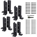 Lot de 8 supports de poteau de clture, base de poteau de clture rglable avec vis, support de poteau ...