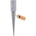 Lot de 8 support de poteau rond � enfoncer galvanis� � chaud � 101 x 600 mm ? pour cl�ture bois ? gezu ...