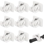 Lot de 8 support rideau sans percage, porte tringle rideau sans percage supports de tringle auto - adh�sifs ...