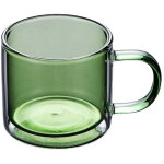 Lot de 8 tasses � caf� en verre - verrerie isotherme pour grand format expresso, latte et cappuccino