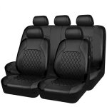 Lot de 9 housses de siège de voiture universelles en cuir synthétique, accessoires pour intérieur de ... Lot de 9 housses de siège de voiture universelles en cuir synthétique, accessoires pour intérieur de ...