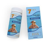 Lot de bandelettes de test 7 en 1 pour piscine et spa mesure prcise du brome de l'acide total, du ph, ...