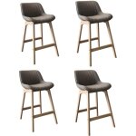 Lot de chaises mellow d'�lot et bar en ch�ne et assise tissu 65cm