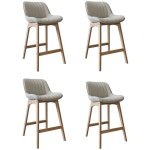 Lot de chaises mellow d'�lot et bar en ch�ne et assise tissu 65cm