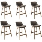 Lot de chaises mellow d'�lot et bar en ch�ne et assise tissu 65cm