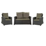 Lot coussins pour salon de jardin r�sine tress�e 4 personnes, coussins pour canap� 110x50x7cm vert, coussins ...