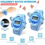 Lot de deux montres talkie - walkie pour enfants, jouet radio bidirectionnel avec lampe de poche lcd, ...