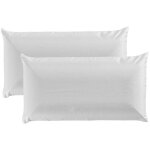Lot de deux oreillers visco�lastiques anti - acariens memory duo 70 cm