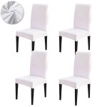 Lot de housses de chaises extensibles universelles pour chaises de salle � manger, id�ales pour les mariages ...