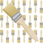 Lot pinceaux peinture 5 cm (lot de 24) - pinceau bois professionnels pour la peinture, les taches, le ...