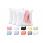 Lot de taie d'oreiller 100% coton 57 fils - couleurs al�atoires - 65x65 cm - lot de 6